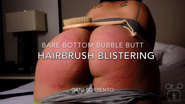 Bare Bottom Bubble Butt Hairbrush Blistering - Dani Sorrento- Lessons 2 - 1080p