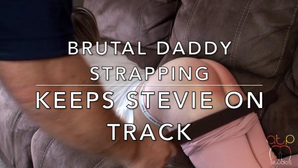 Hard Daddy Strapping keeps Stevie on track - 1080p