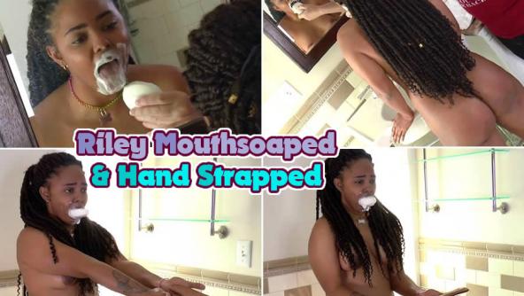 Riley Mouthsoaped and Hand Strapped