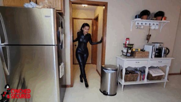 Calisa - Catsuit Burglar Magically, Bound, Gagged, Mummified & Vibed