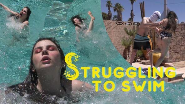 HD/ Ziva Fey Is Struggling To Swim!