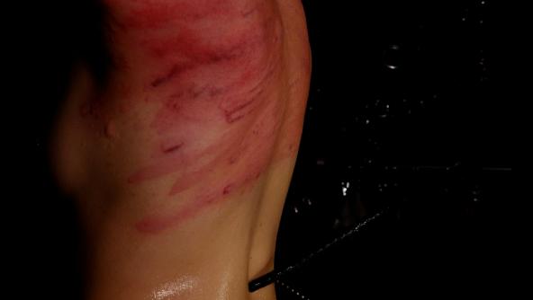 A serious whip for the slave girl
