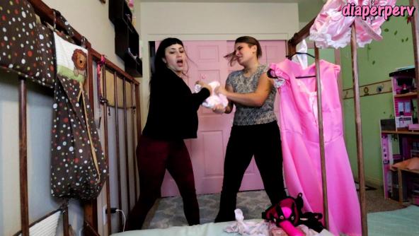 2 girls Faith & Sushii turn you into diapered sissy slave