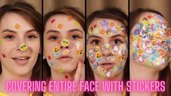 HD/ Ziva Fey - Covering Entire Face with Stickers