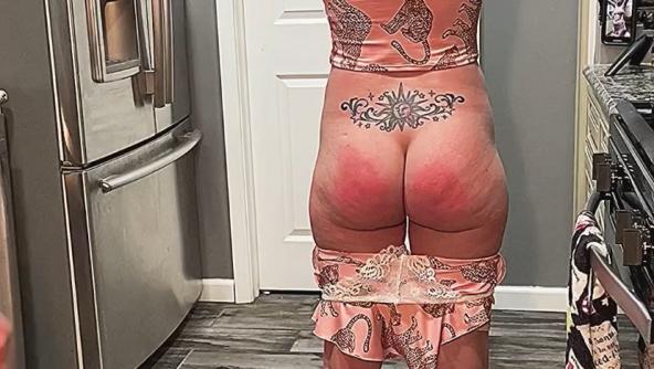 Kailee Spanked in the Kitchen