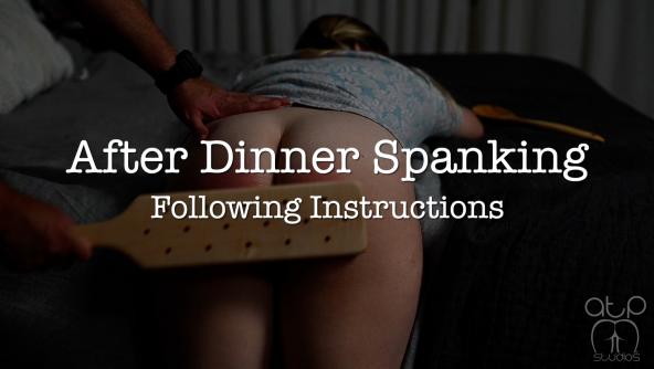 After Dinner Spanking - Following Instructions - 1080p