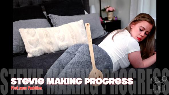 Stevie making Progress- Pick your Paddle for a Good Girl Spanking - 1080p