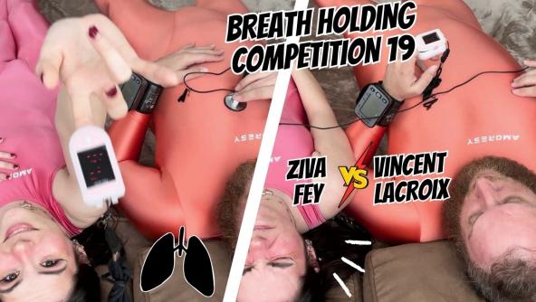 4K/ Ziva Fey - Breath Holding Competition 19 With Vincent LaCroix