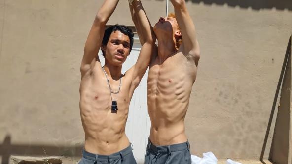 Big Red and Khan Flogged